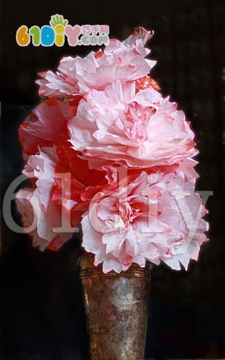 Coffee filter paper making handmade flowers