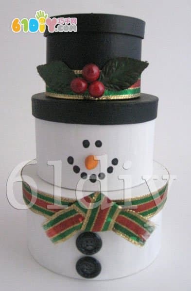Carton snowman handmade