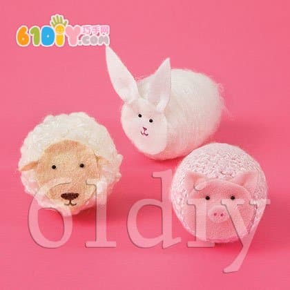 Eggshell handmade: lamb, piglet, bunny