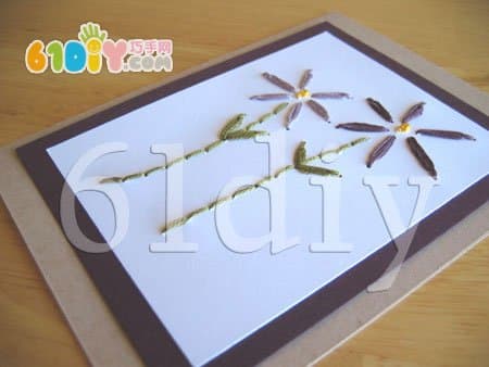 Flower sewing card making