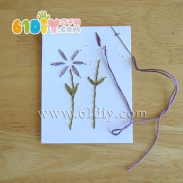 Flower sewing card making