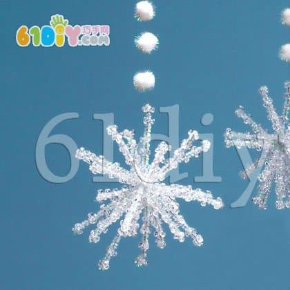 Shiny bright snowflake ornaments
