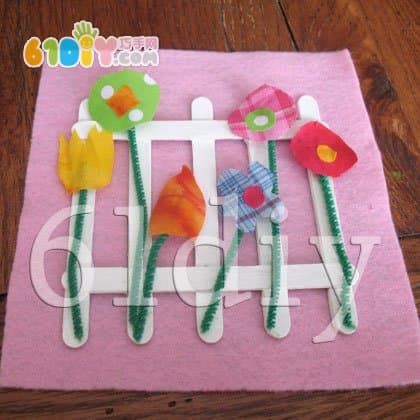 Ice cream stick handmade: beautiful flowers