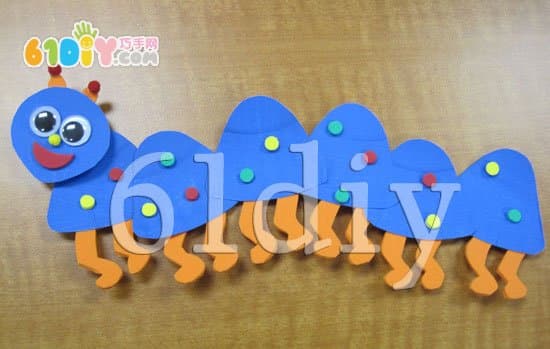 Paper tray caterpillar handmade
