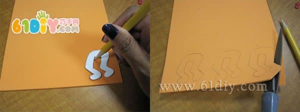 Paper tray caterpillar handmade