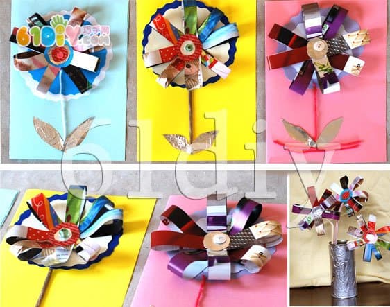 Small flower card handwork for mom