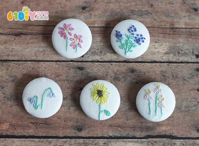 DIY making embroidery floret