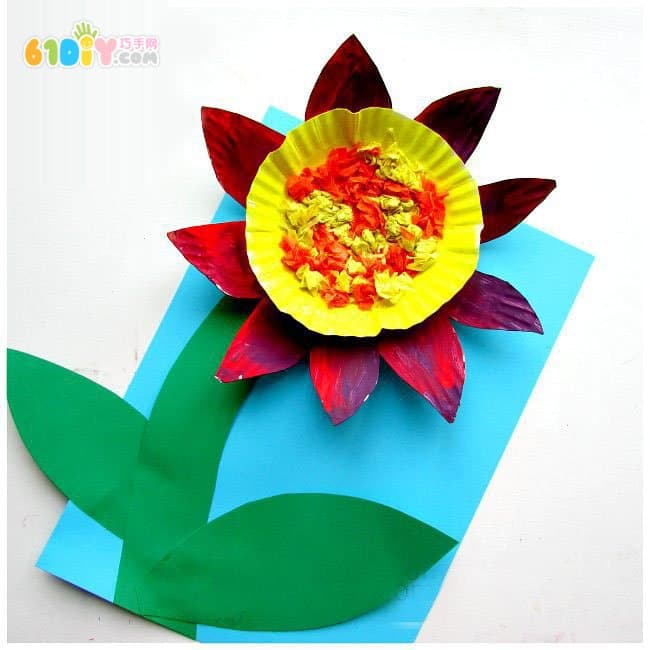 Children's DIY making simple paper flower stickers