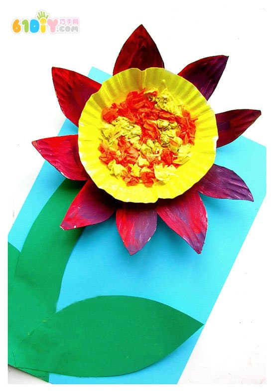 Children's DIY making simple paper flower stickers