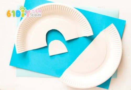 Children's handmade paper plate rainbow