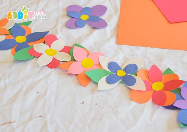 Handmade beautiful corolla in spring