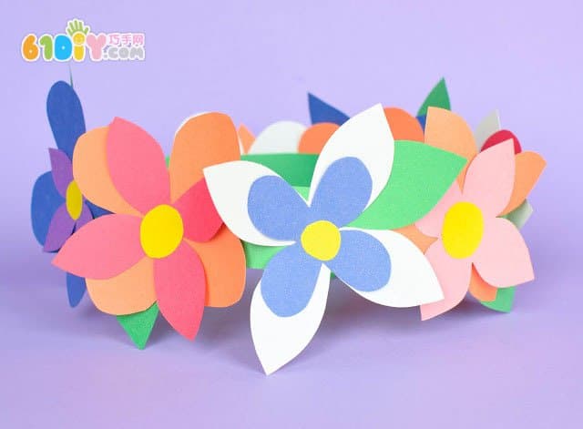 Handmade beautiful corolla in spring