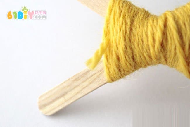 Wool ice cream stick DIY making butterfly