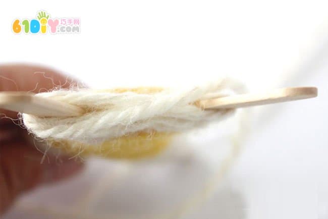 Wool ice cream stick DIY making butterfly