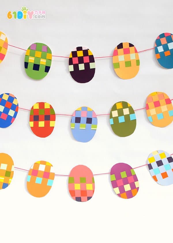 Easter woven egg ornaments handmade