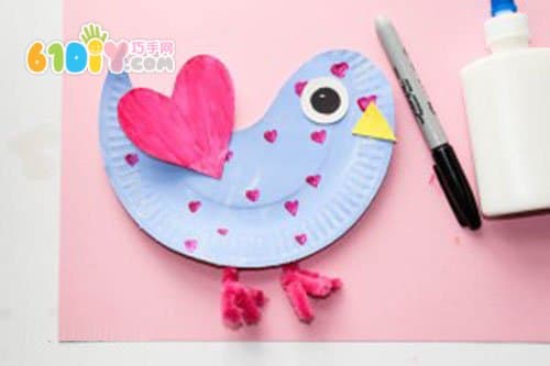 Paper tray handmade cute bird stickers