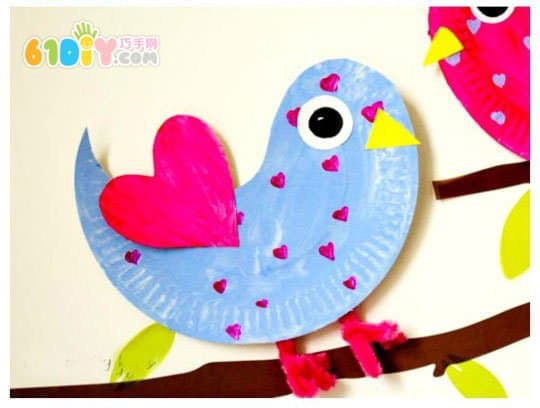 Paper tray handmade cute bird stickers