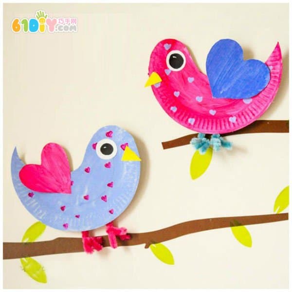 Paper tray handmade cute bird stickers