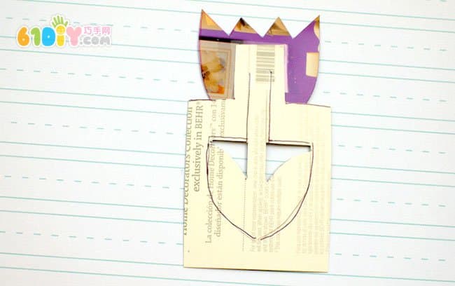 Mother's Day handmade tulip flower bookmark