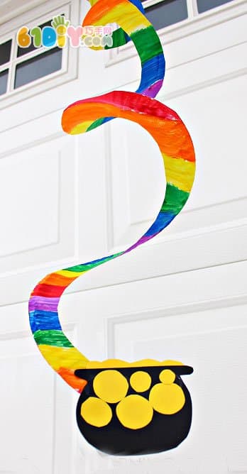 St. Patrick's Day handmade rainbow gold jar ornaments