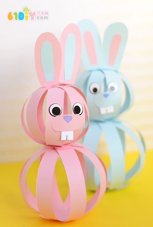 Paper ball handmade Easter three-dimensional rabbit