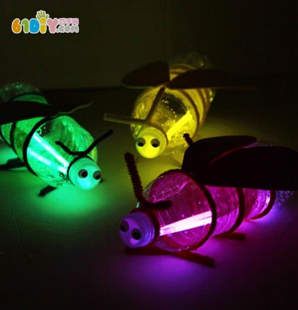 Plastic bottle into toy making firefly lantern