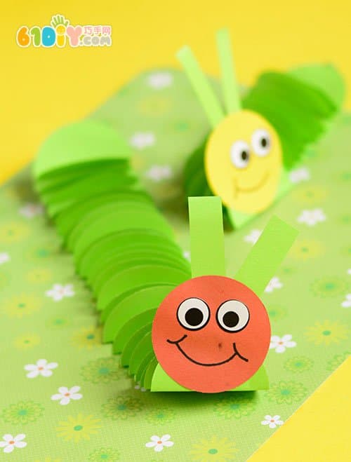 Children's handmade rounded stereoscopic caterpillar