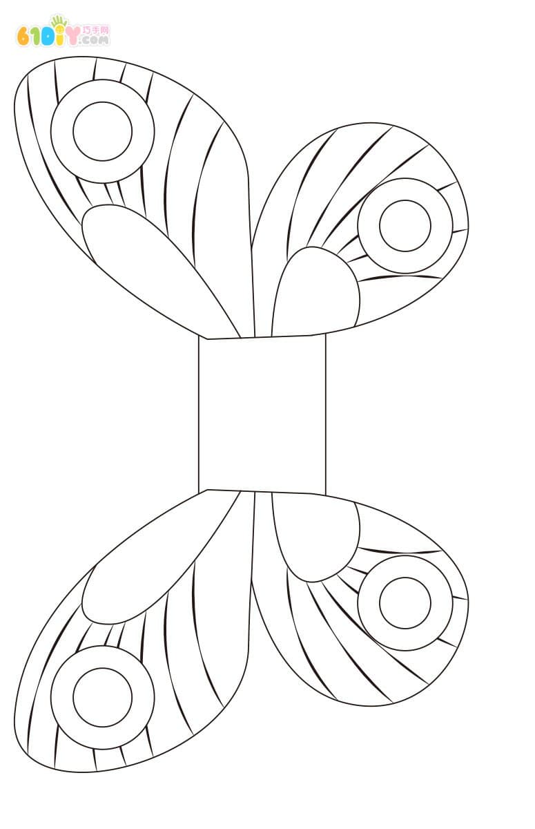 Children's handmade three-dimensional bee and small butterfly