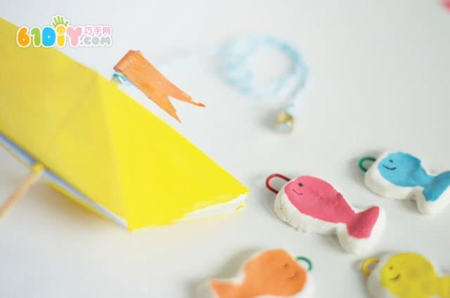 Clay handmade fishing toys