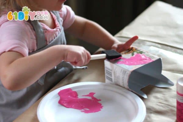 Waste milk box DIY making bunny potted