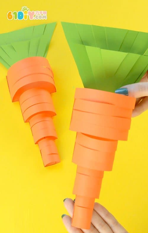 Easter handmade three-dimensional paper art carrot