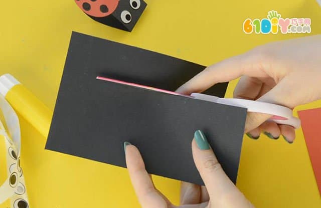 Jam paper DIY making three-dimensional little ladybug