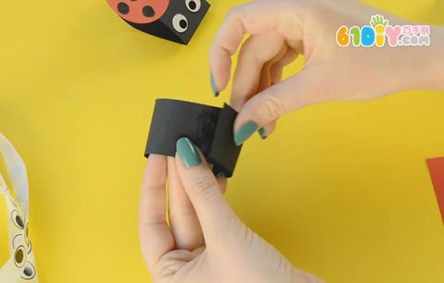 Jam paper DIY making three-dimensional little ladybug