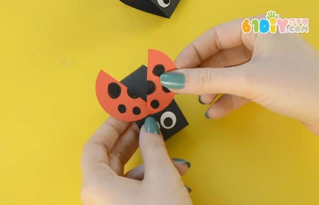 Jam paper DIY making three-dimensional little ladybug