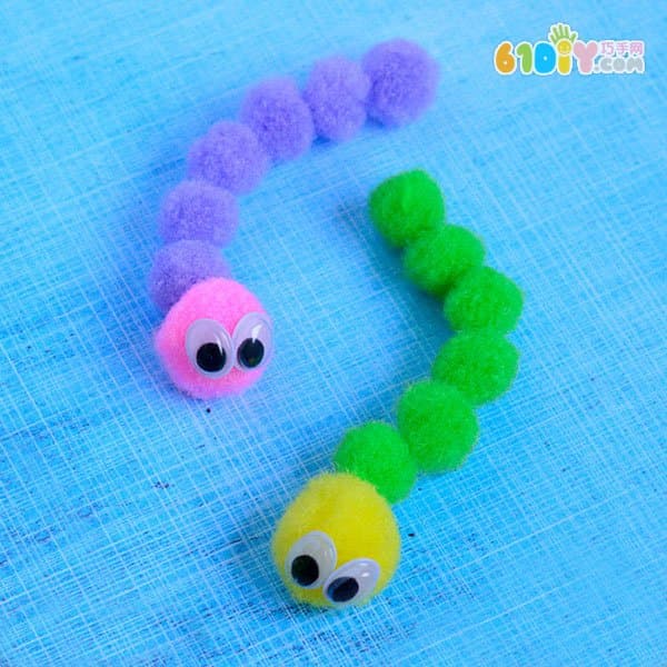 Handmade baby plush caterpillar