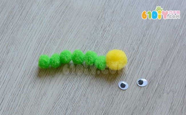 Handmade baby plush caterpillar