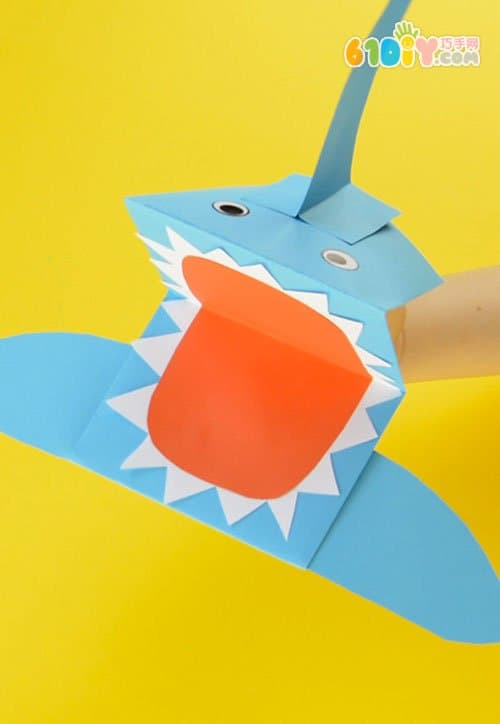 Parent-child hand-made big shark