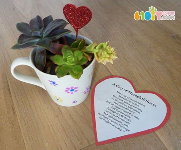 Children's DIY Mother's Day Flowerpot Gifts and Poetry