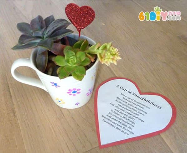 Children's DIY Mother's Day Flowerpot Gifts and Poetry