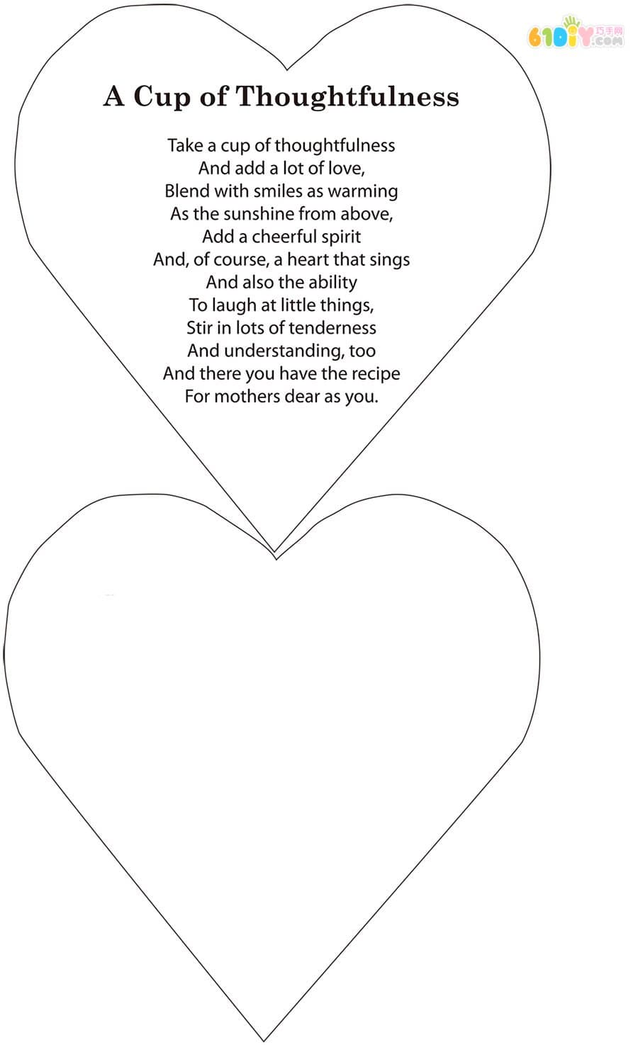 Children's DIY Mother's Day Flowerpot Gifts and Poetry