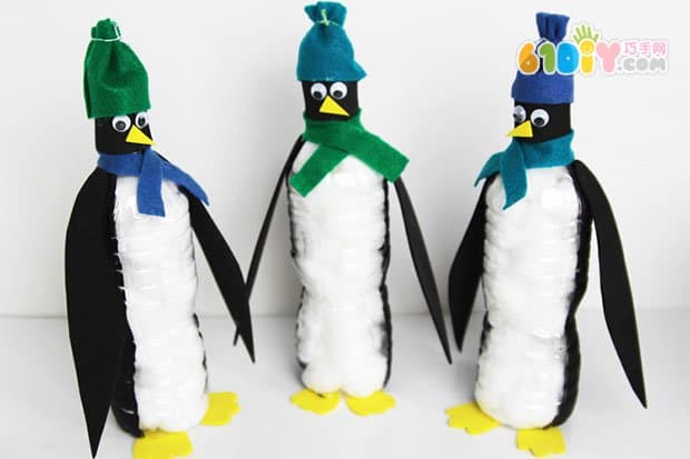 Mineral water bottle waste using DIY penguins