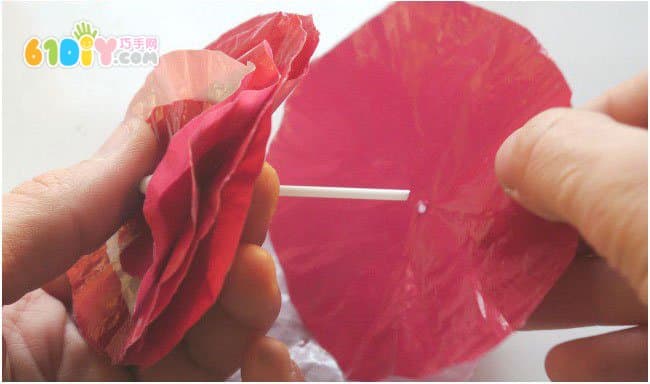 Waste plastic bag DIY making handmade flowers