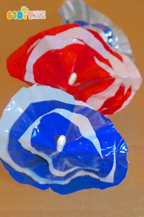 Waste plastic bag DIY making handmade flowers