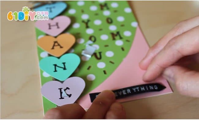 Mother's Day handmade greeting card making steps