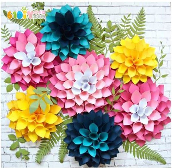 Beautiful three-dimensional paper flower making steps