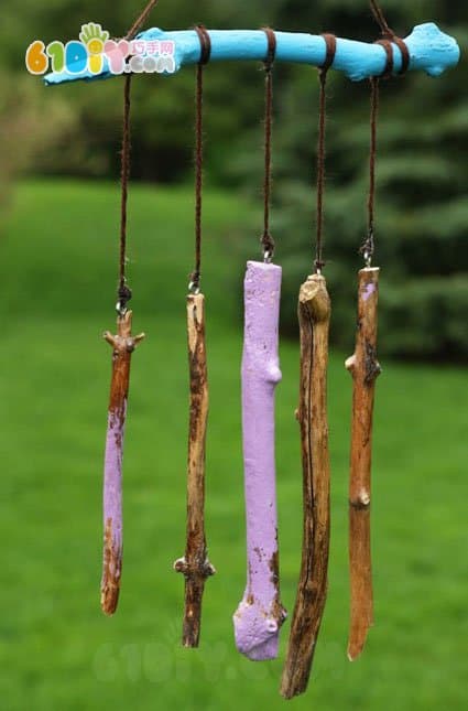 Children's DIY beautiful twig wind chimes