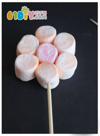 Children's handmade marshmallow flower pot