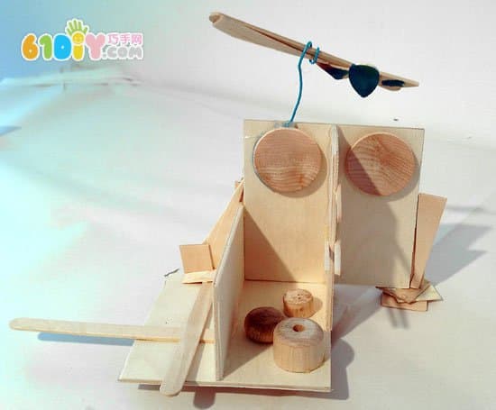 Children's wooden handmade three-dimensional face