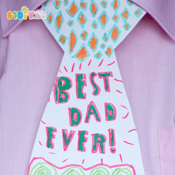 Childhood father's day handmade personality tie