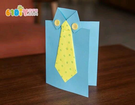 Children's handmade father's day shirt card